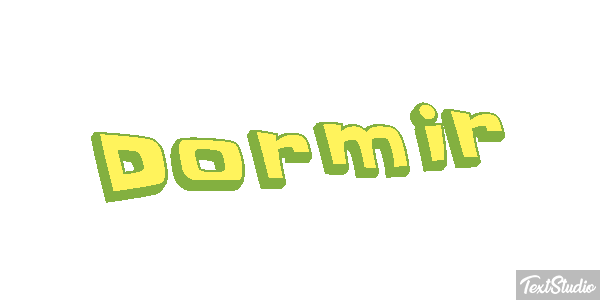 Dormir Effetto testo