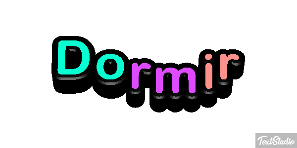 Dormir Effetto testo