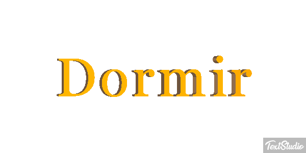 Dormir Effetto testo