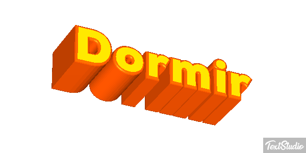 Dormir Effetto testo