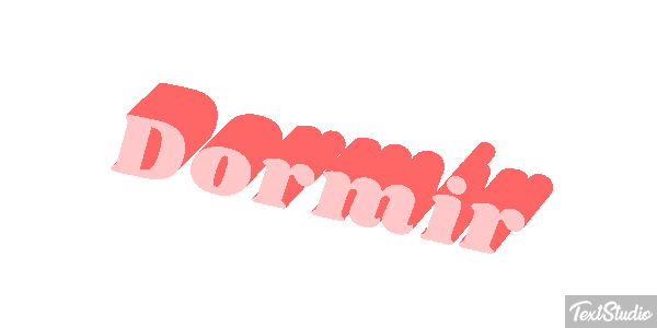 Dormir Effetto testo