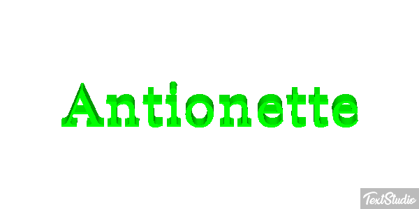 Antionette Text effect