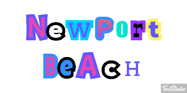 Newport Beach Effetto testo
