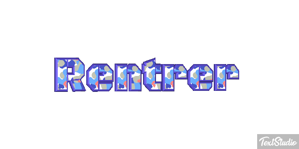 Rentrer Effet de texte