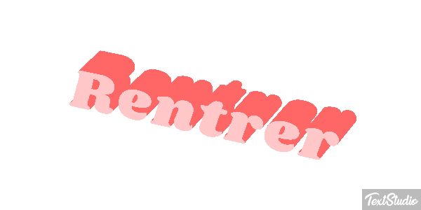 Rentrer Effet de texte