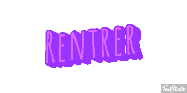 Rentrer Effet de texte