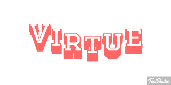 Virtue Tekst effect