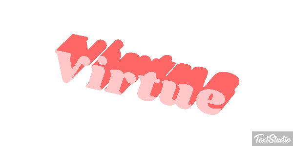 Virtue Tekst effect