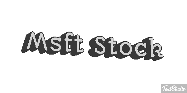 Msft Stock Texteffekt