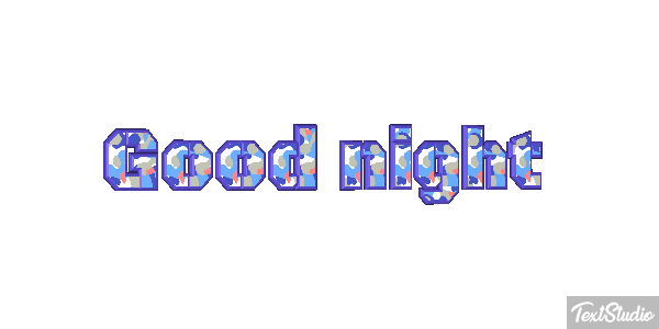Good night Tekst effect