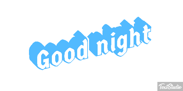 Good night Tekst effect