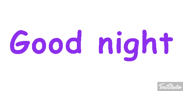 Good night Tekst effect