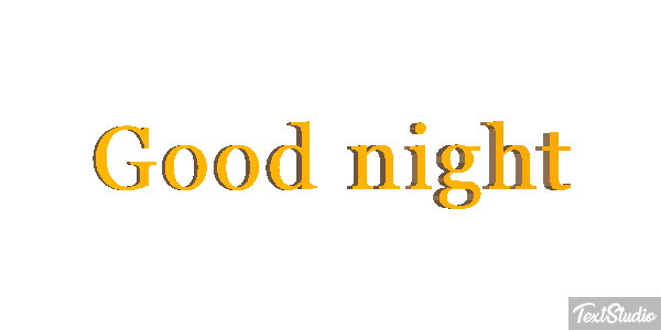 Good night Tekst effect