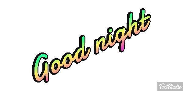 Good night Tekst effect
