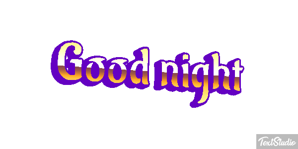 Good night Tekst effect