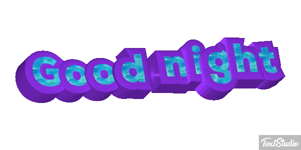Good night Tekst effect