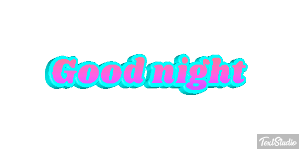 Good night Tekst effect