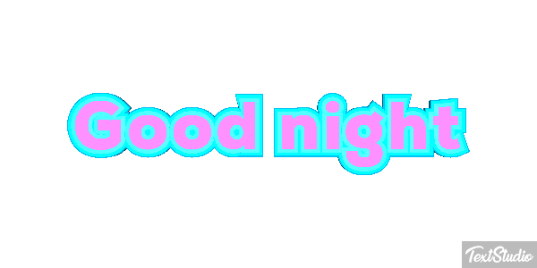 Good night Tekst effect