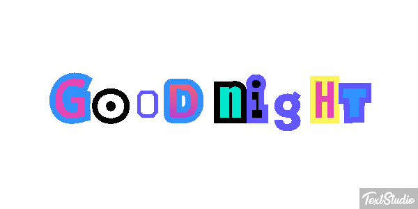 Good night Tekst effect