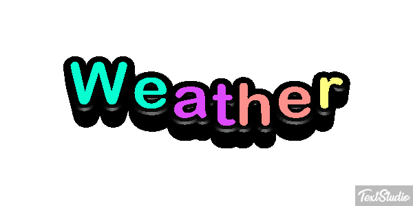 Weather Text effect