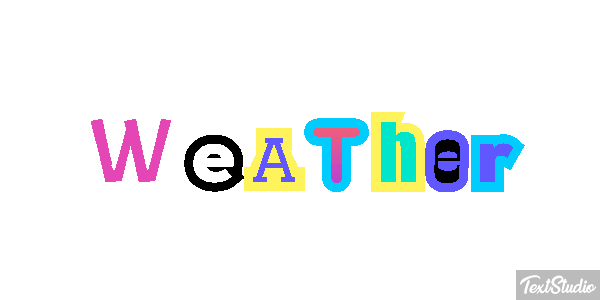 Weather Text effect