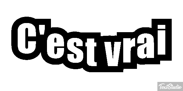 C'est vrai Tekst effect