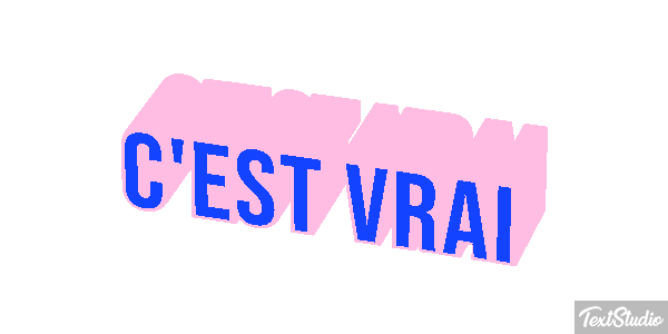C'est vrai Tekst effect