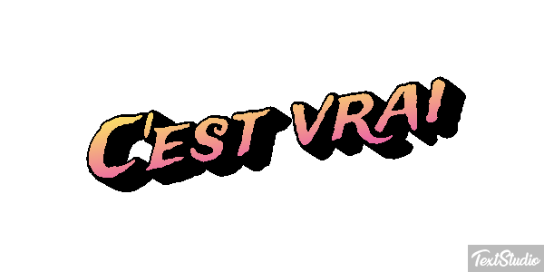 C'est vrai Tekst effect