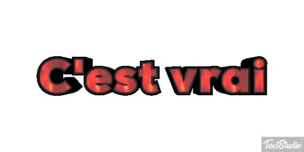 C'est vrai Tekst effect