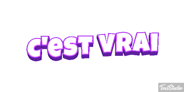 C'est vrai Tekst effect