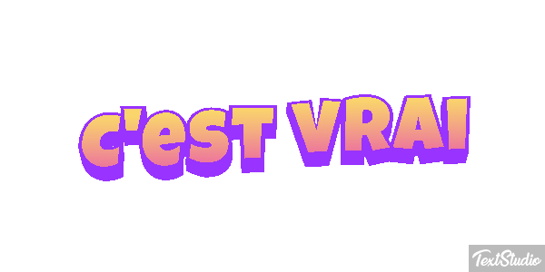 C'est vrai Tekst effect