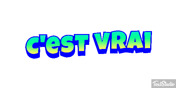 C'est vrai Tekst effect
