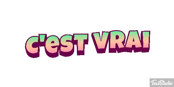 C'est vrai Tekst effect