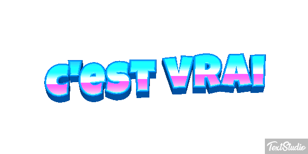 C'est vrai Tekst effect