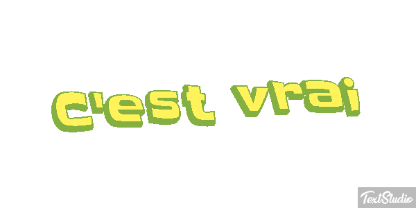 C'est vrai Tekst effect