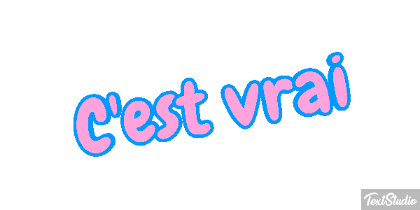 C'est vrai Tekst effect