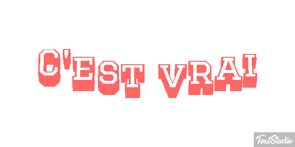 C'est vrai Tekst effect