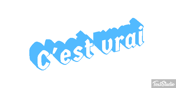 C'est vrai Tekst effect