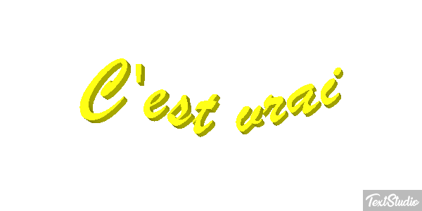 C'est vrai Tekst effect