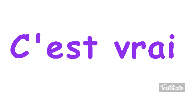 C'est vrai Tekst effect