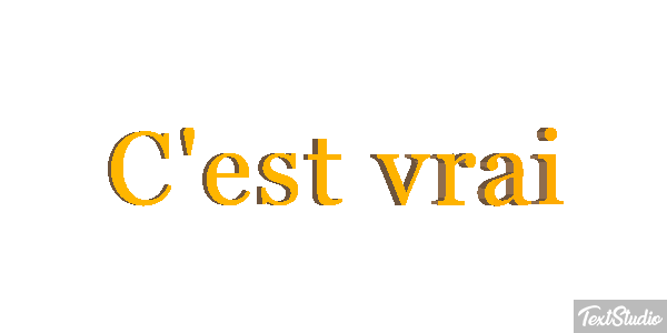 C'est vrai Tekst effect