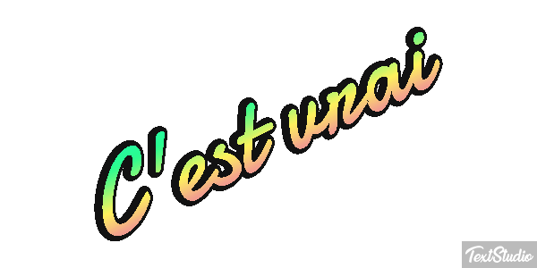 C'est vrai Tekst effect