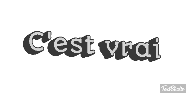 C'est vrai Tekst effect