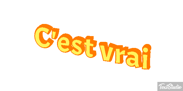 C'est vrai Tekst effect