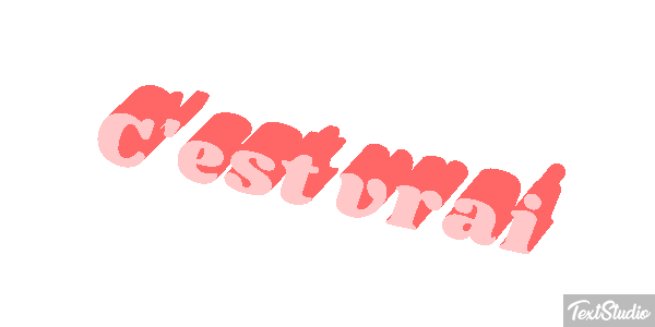 C'est vrai Tekst effect