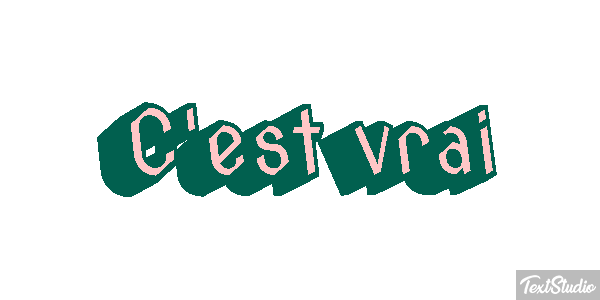 C'est vrai Tekst effect