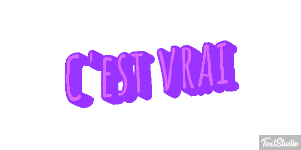C'est vrai Tekst effect