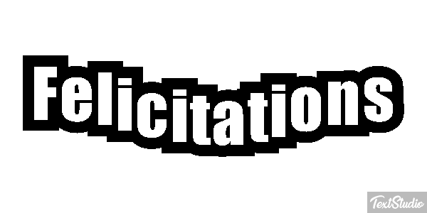 Félicitations Efekt tekstowy