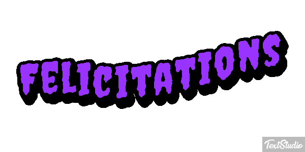 Félicitations Efekt tekstowy