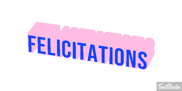 Félicitations Efekt tekstowy